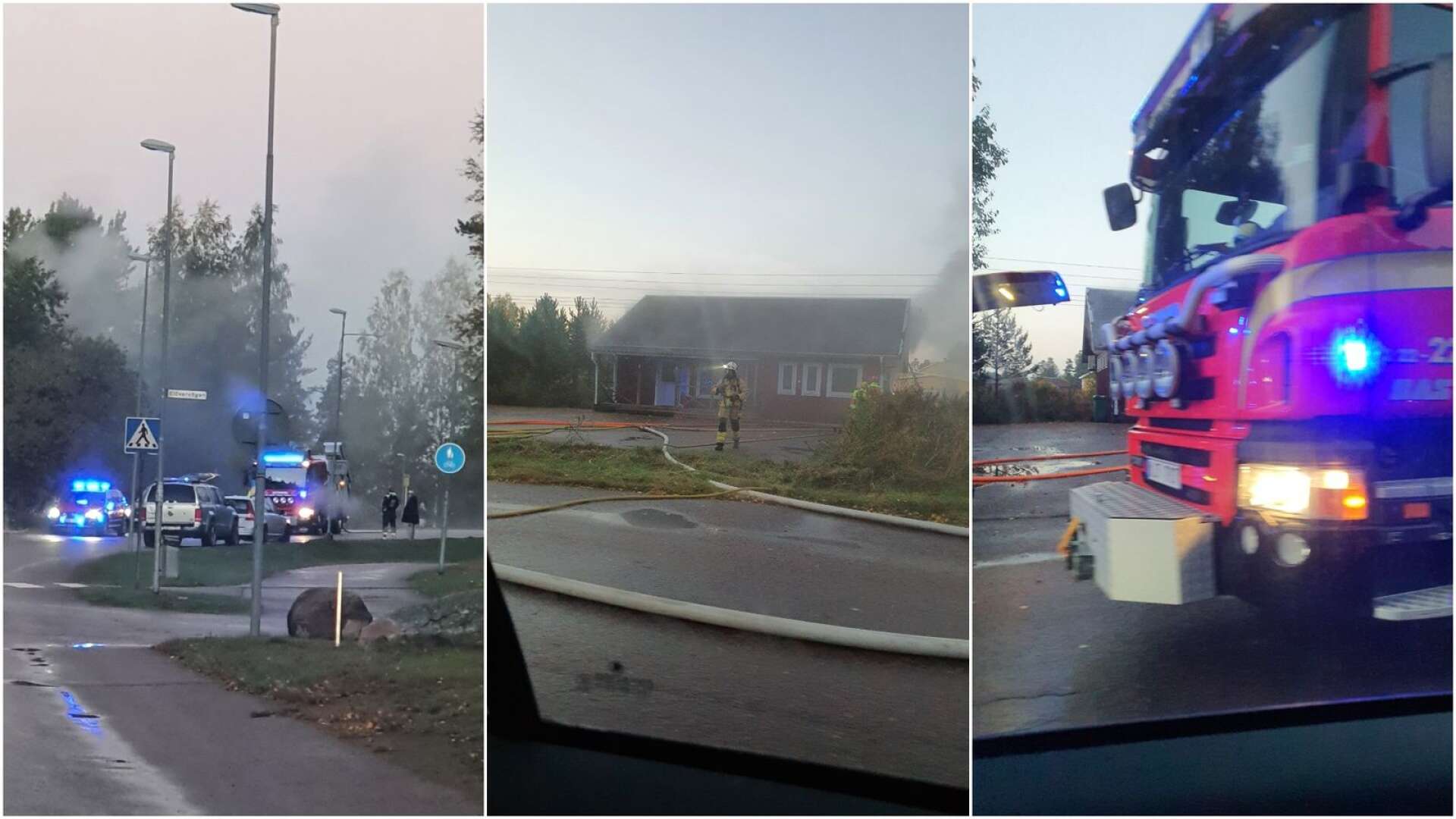 Räddningstjänsten bekämpade branden i Kil.