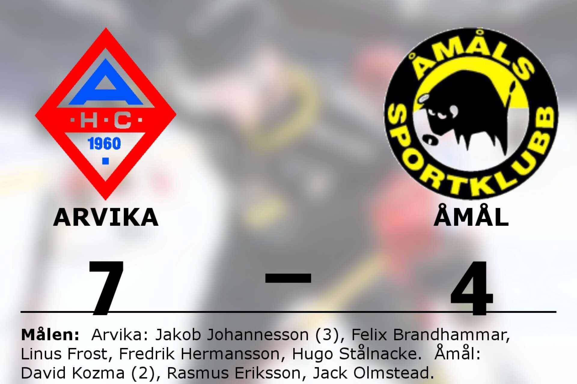 Arvika HC vann mot Åmåls SK