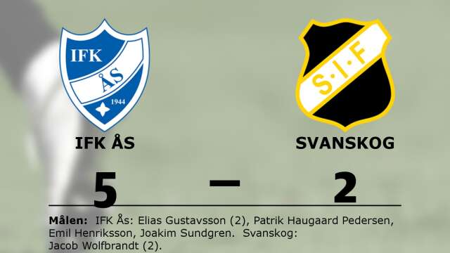 IFK Ås vann mot Svanskogs IF