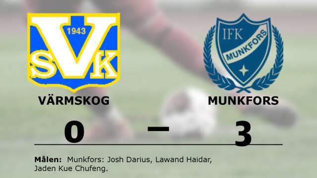 Värmskogs SK förlorade mot IFK Munkfors