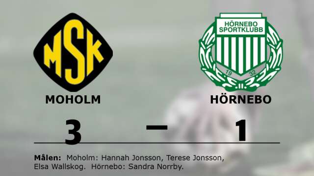 Moholms SK vann mot Hörnebo SK