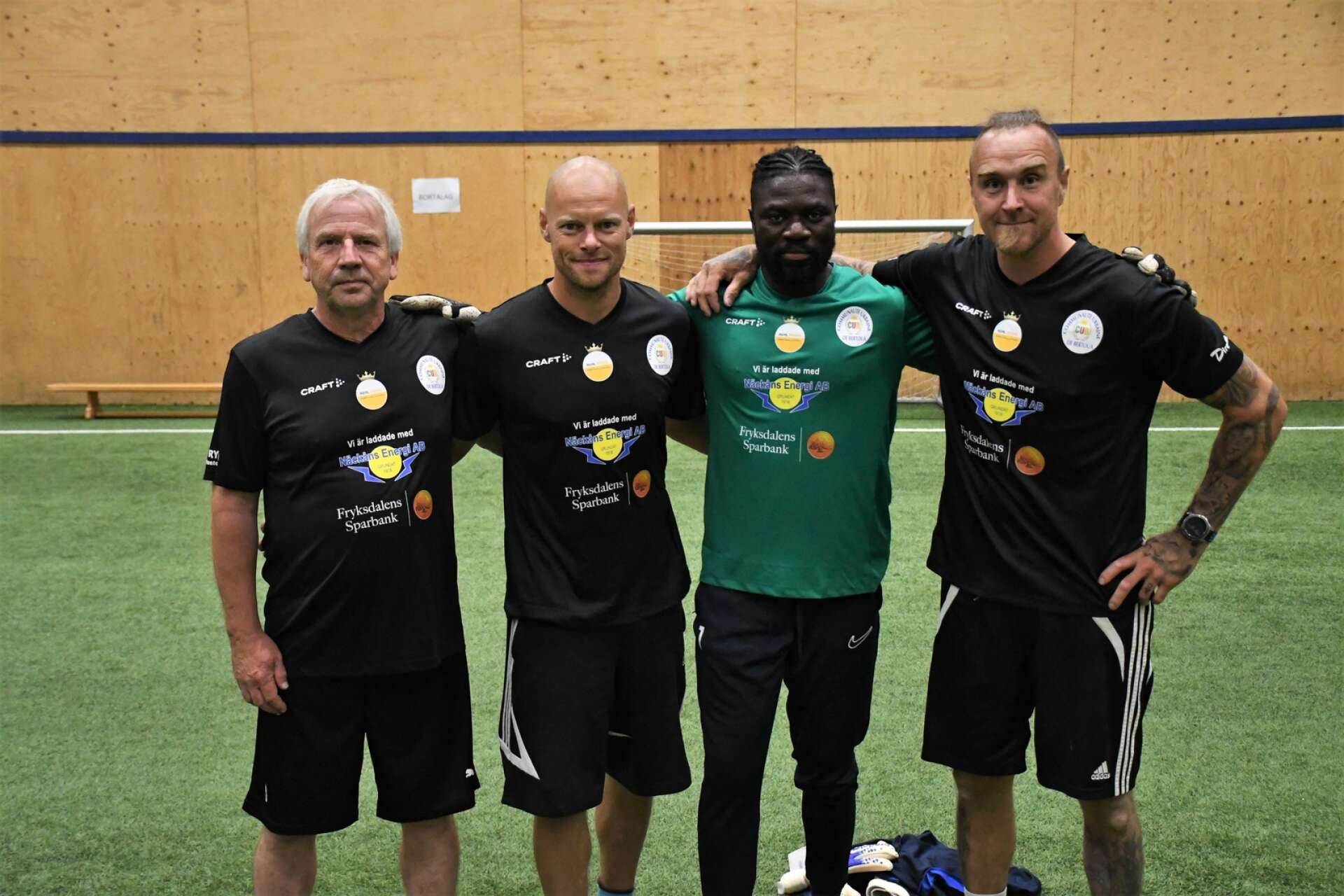 Fyra av de fem ledarna, från vänster: Stefan ”Såta” Johansson, Patrik Skanfors, Joseph Asong Leke och Johan Jakobsson. Saknas på bild gör David Uvenclir.