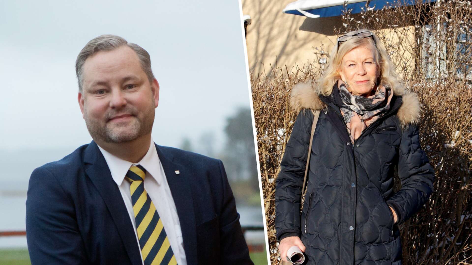 Förvaltningschef Magnus Ahlberg och kultur- och fritidsnämndens ordförande Margaretha Rosberg (M).