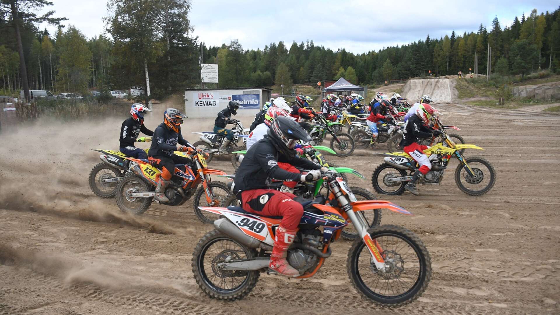 Sunne MX är nu klara för divsion 1 i motocross. Bilden är tagen från säsongens näst sista tävling som kördes på Flyåsen, Sunne.
