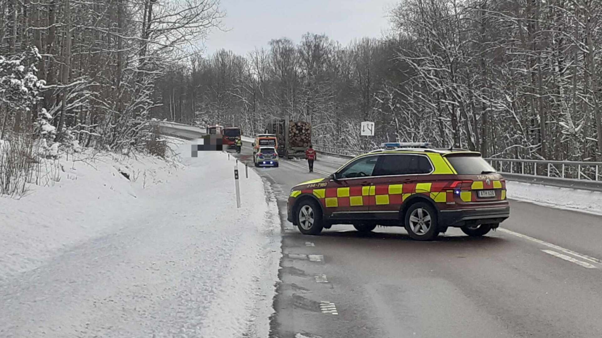 Det var i torsdags i förra veckan som en personbil kolliderade med en timmerbil på väg 164 i Edsleskog utanför Åmål.