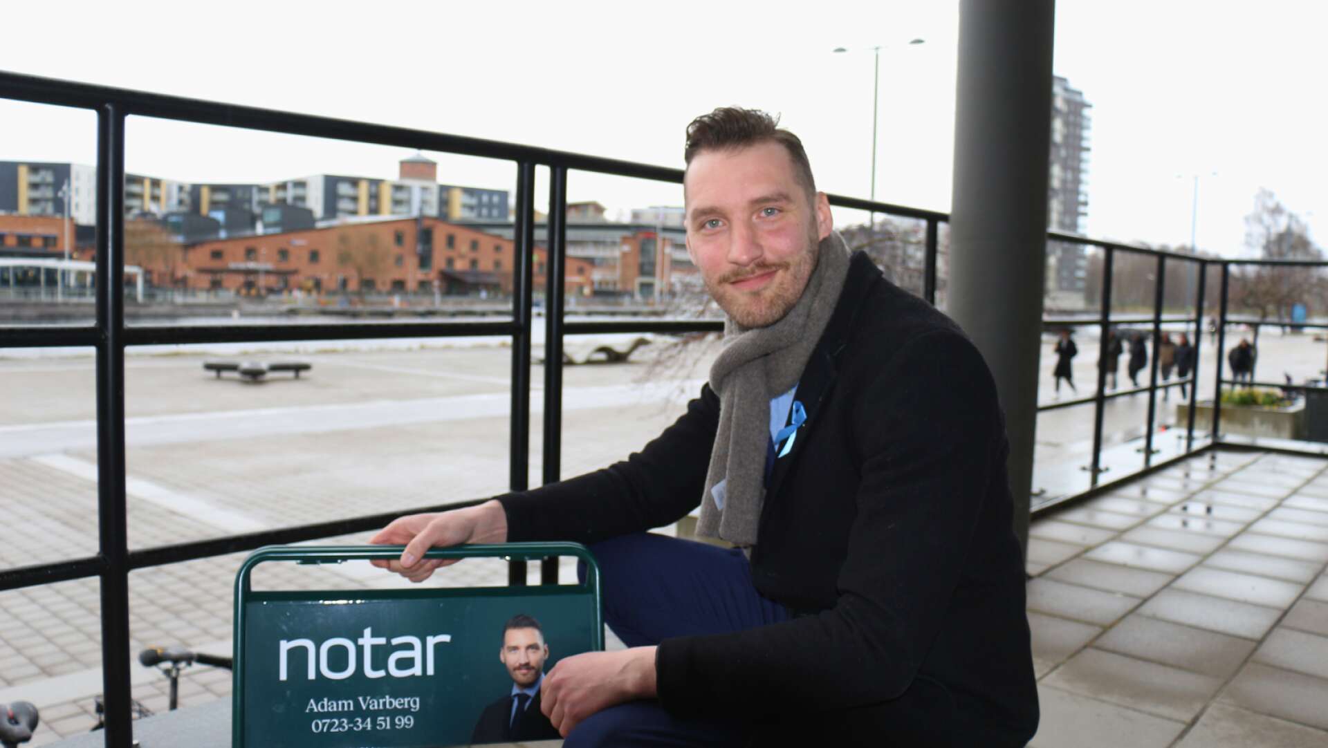 Adam Varberg, 35, blir franschisetagare av mäklarbyrån Notar i Karlstad. ”Det har varit en dröm hos mig länge”, säger han.
