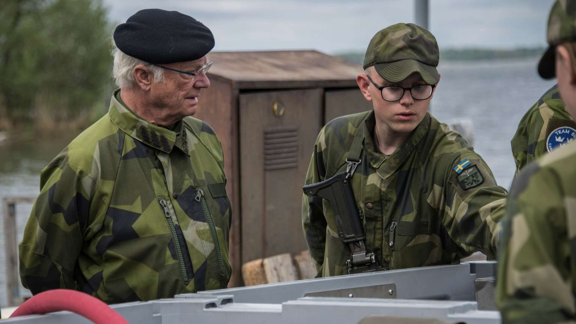 Under fredagen besökte Kung Carl XVI Gustaf F7 Såtenäs.