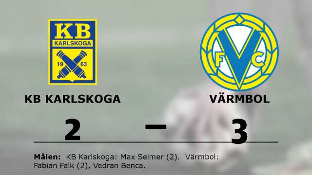 KB Karlskoga förlorade mot Värmbols FC