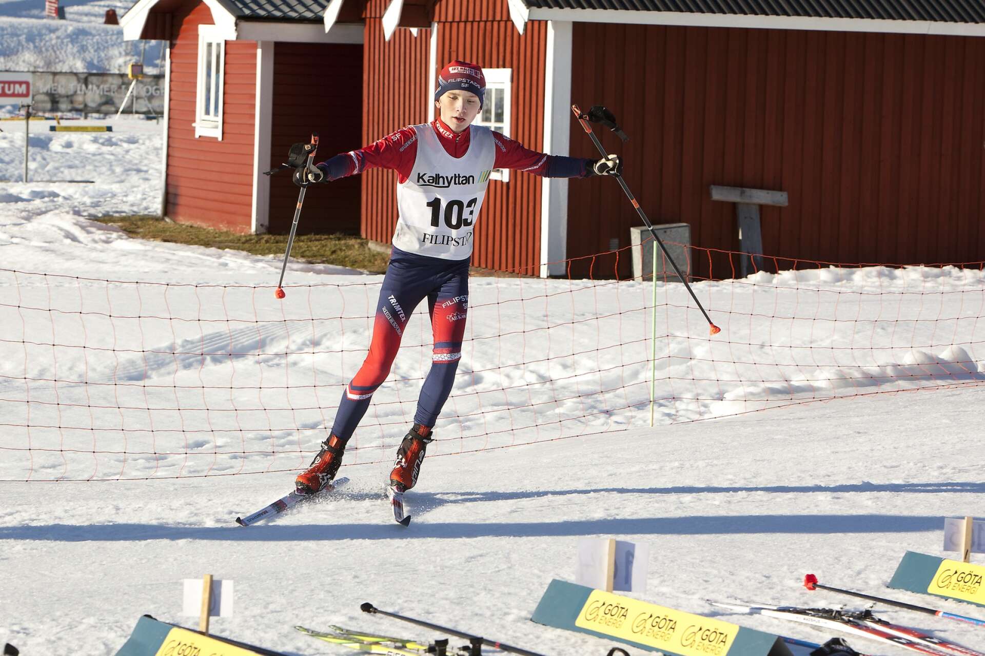 Joel Wilhelmsson från Filipstad var en av dem som tävlade i skiathlonklasserna.
