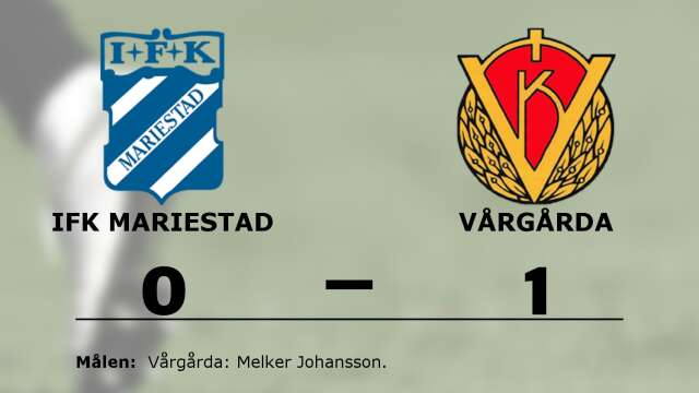 IFK Mariestad förlorade mot Vårgårda IK