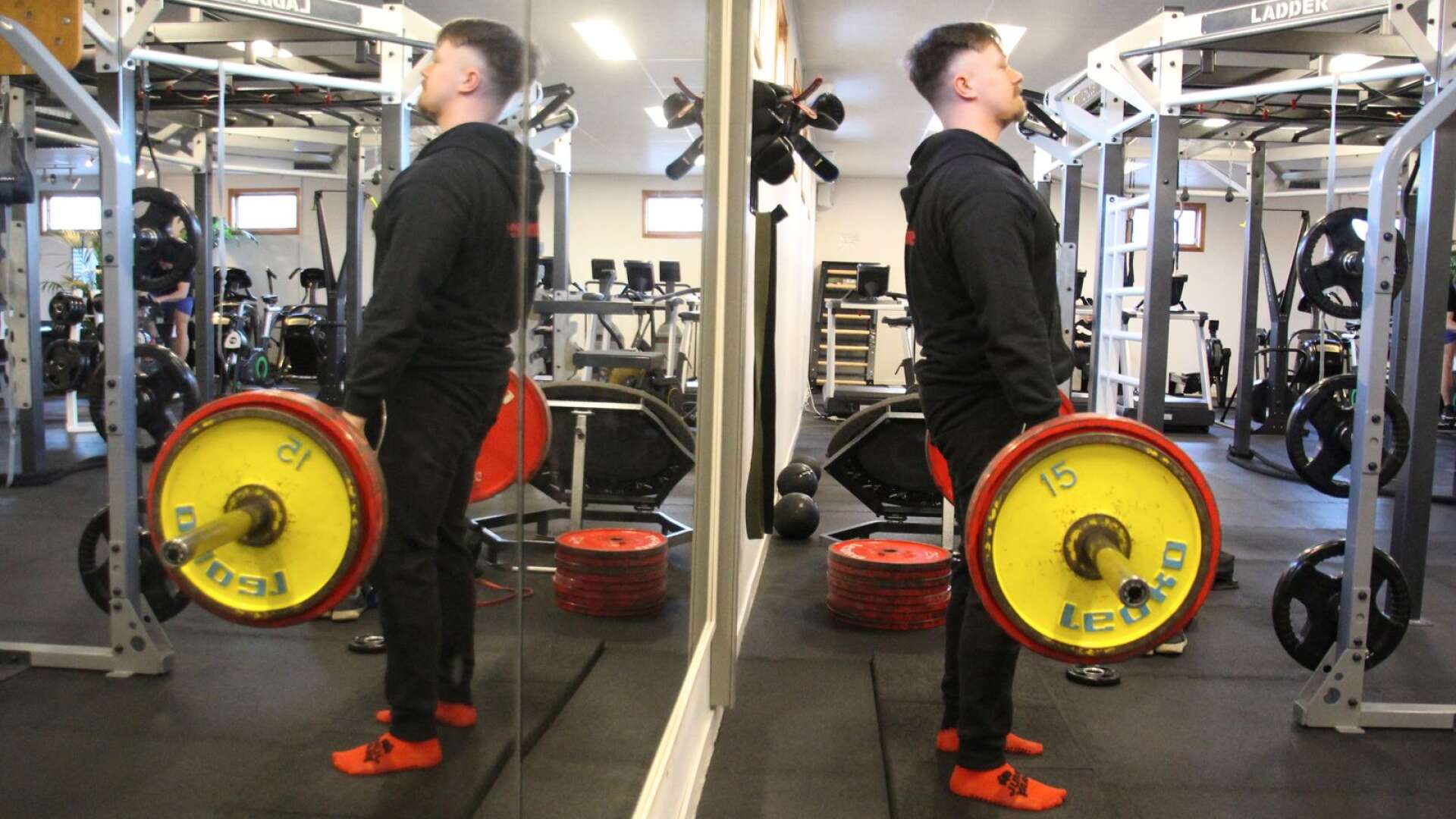 Mattias Svensson är en av styrkelyftarna som inte får träna i Säffle AK:s klubblokal. Men han får däremot träna i ett privat gym.