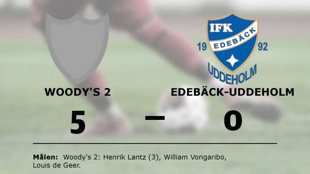 Woody's FC vann mot IFK Edebäck-Uddeholm