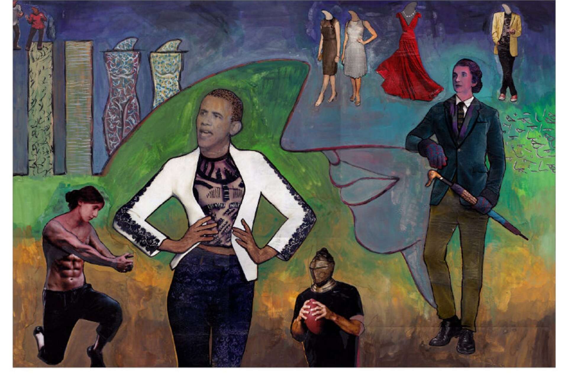 Gender scrambling, där bland andra Barack Obama syns,  är ett av konstverken som kan visas på Skövde konstmuseum.