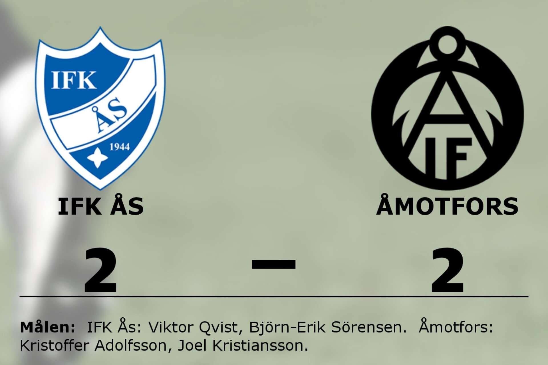 IFK Ås spelade lika mot Åmotfors IF