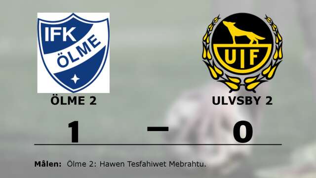 IFK Ölme vann mot Ulvsby IF