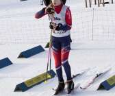 Alicia Johansson från Filipstad var en av alla åkare som bytte skidor under loppet.