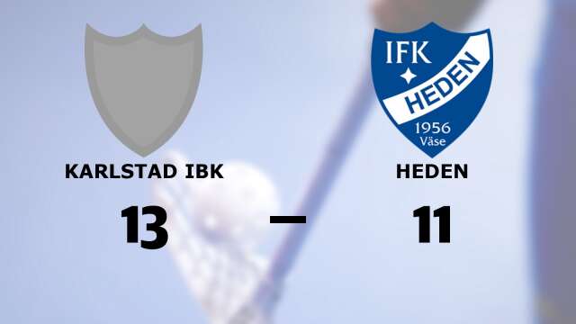 Karlstad IBK vann mot IFK Heden