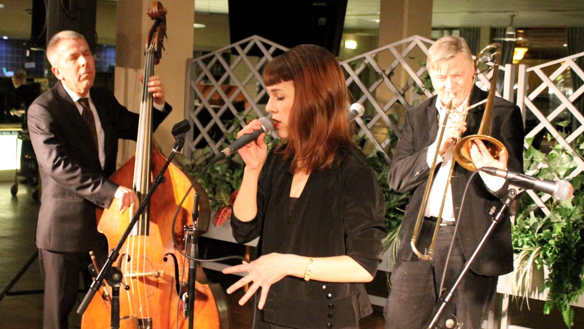 Isabella Lundgren vid ett av sina tidigare framträdande hos jazzklubben i Säffle.