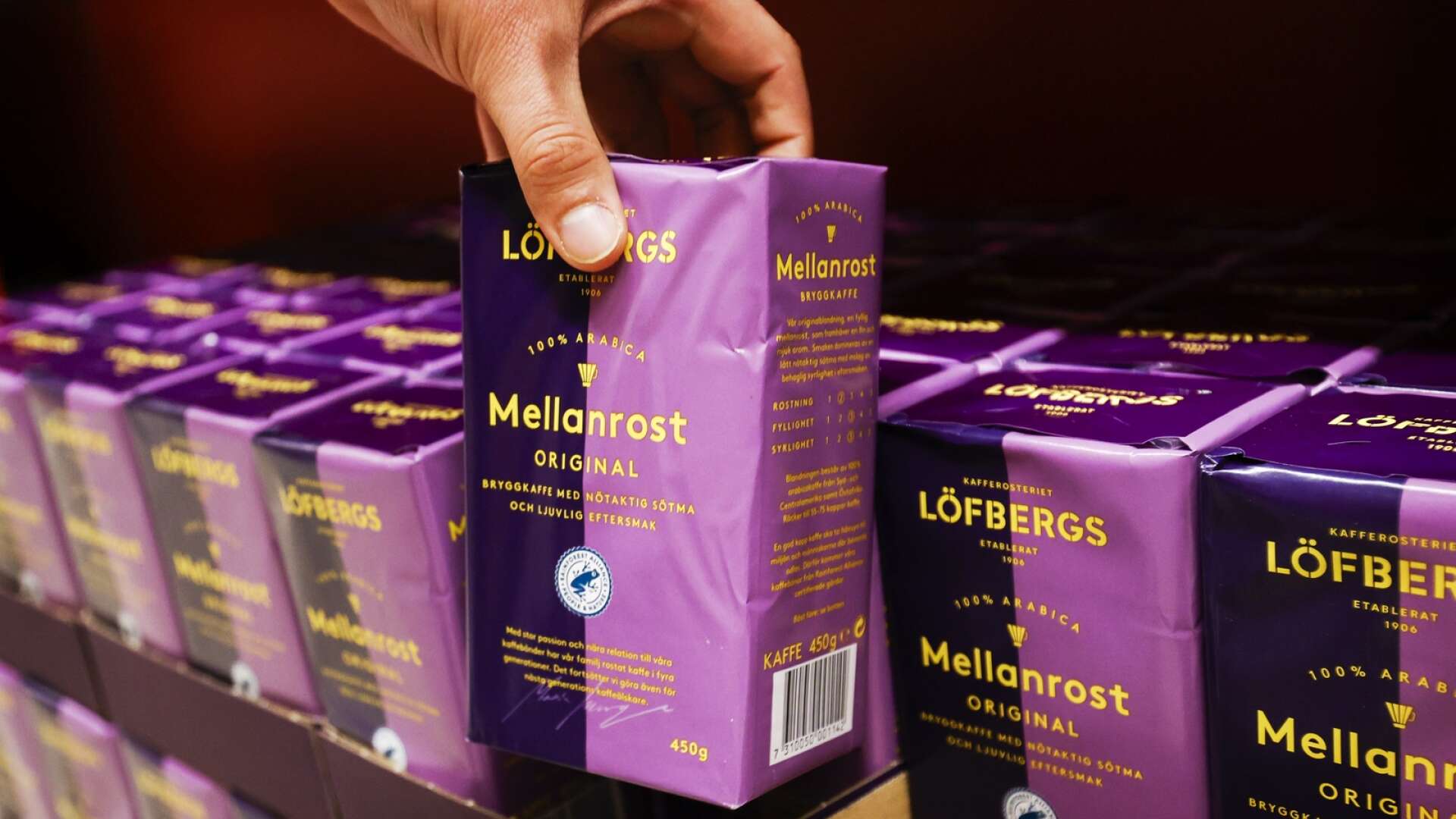 Löfbergs redovisar en uppgång med 38 procent på kaffeförsäljning det senaste året, vilket är en rekordtillväxt för Karlstadsföretaget.