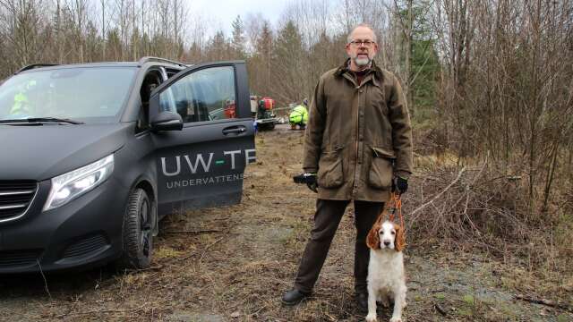Henrik Boman, vd för Sens. Bilden togs i samband med att Filipstads tidning skrev om när Sens tillsammans med UW-tech filmade gruvschaktet och tog vattenprover i Värmlandsbergsgruvan i Nordmark i en pågående förstudie. 
