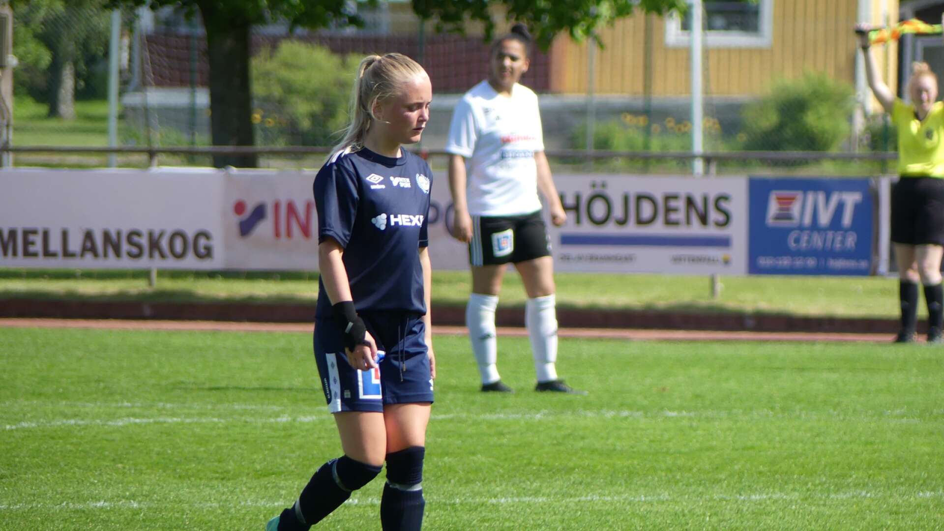 Säffle SK:s damer avslutade på bästa sätt inför sommaruppehållet. Här Lisa Jansson som stod för 2-0-målet. (arkivbild)