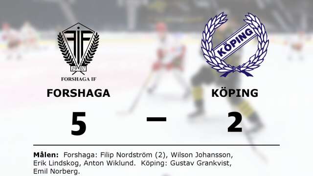Forshaga IF Ishockey vann mot Köping HC