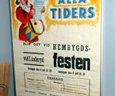 En affisch från Linderydsfesten som arrangerades i två dagar, 8-9 juli, men oklart vilket år. Första Linderydsfesten i Fågelås arrangerades 1941.