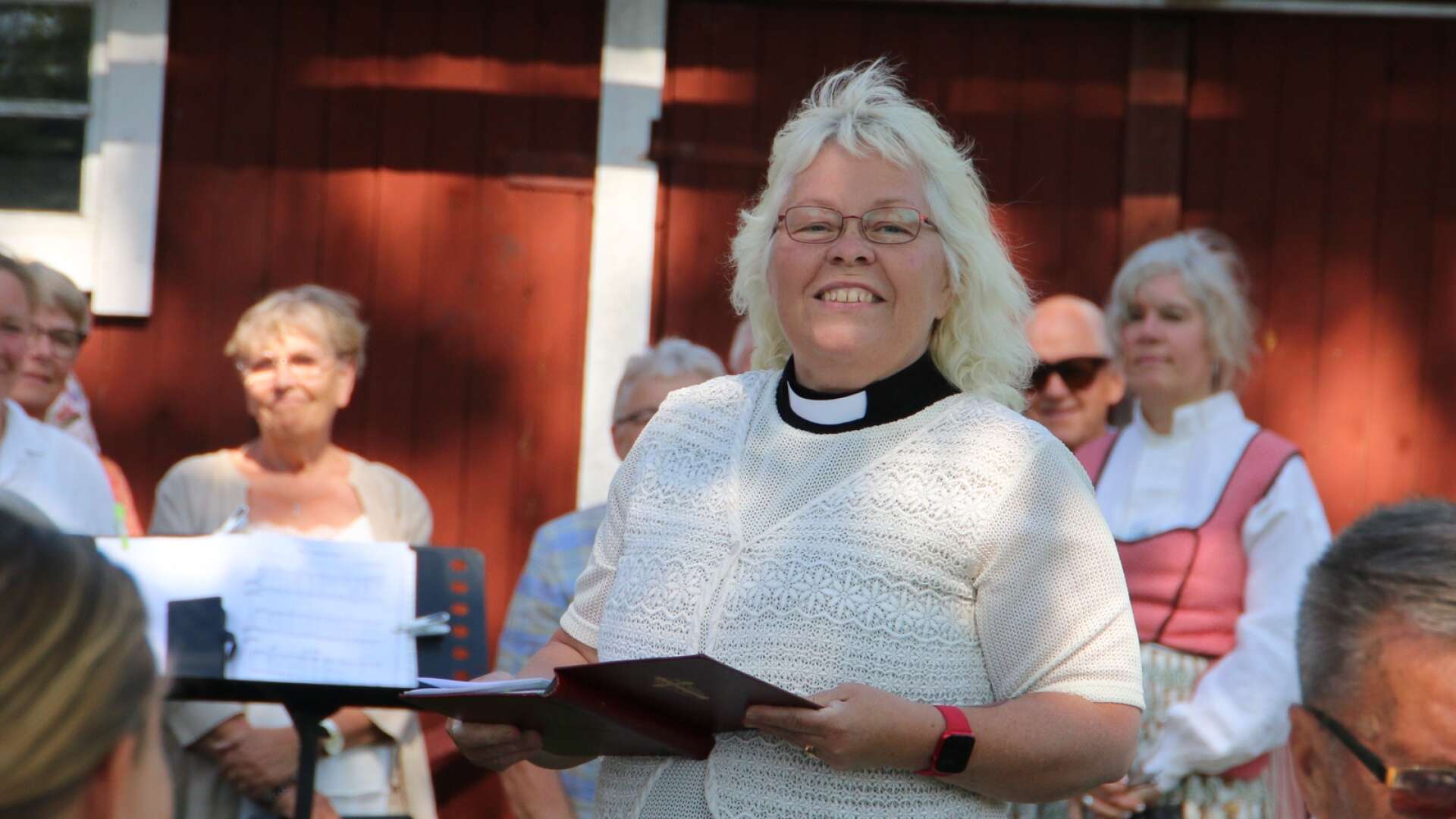 Kyrkoherde Pernilla Rosin höll ett uppskattat tal på nationaldagsfirandet i Svartå.