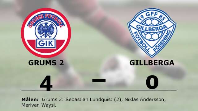 Grums IK 2 vann mot Gillberga FF