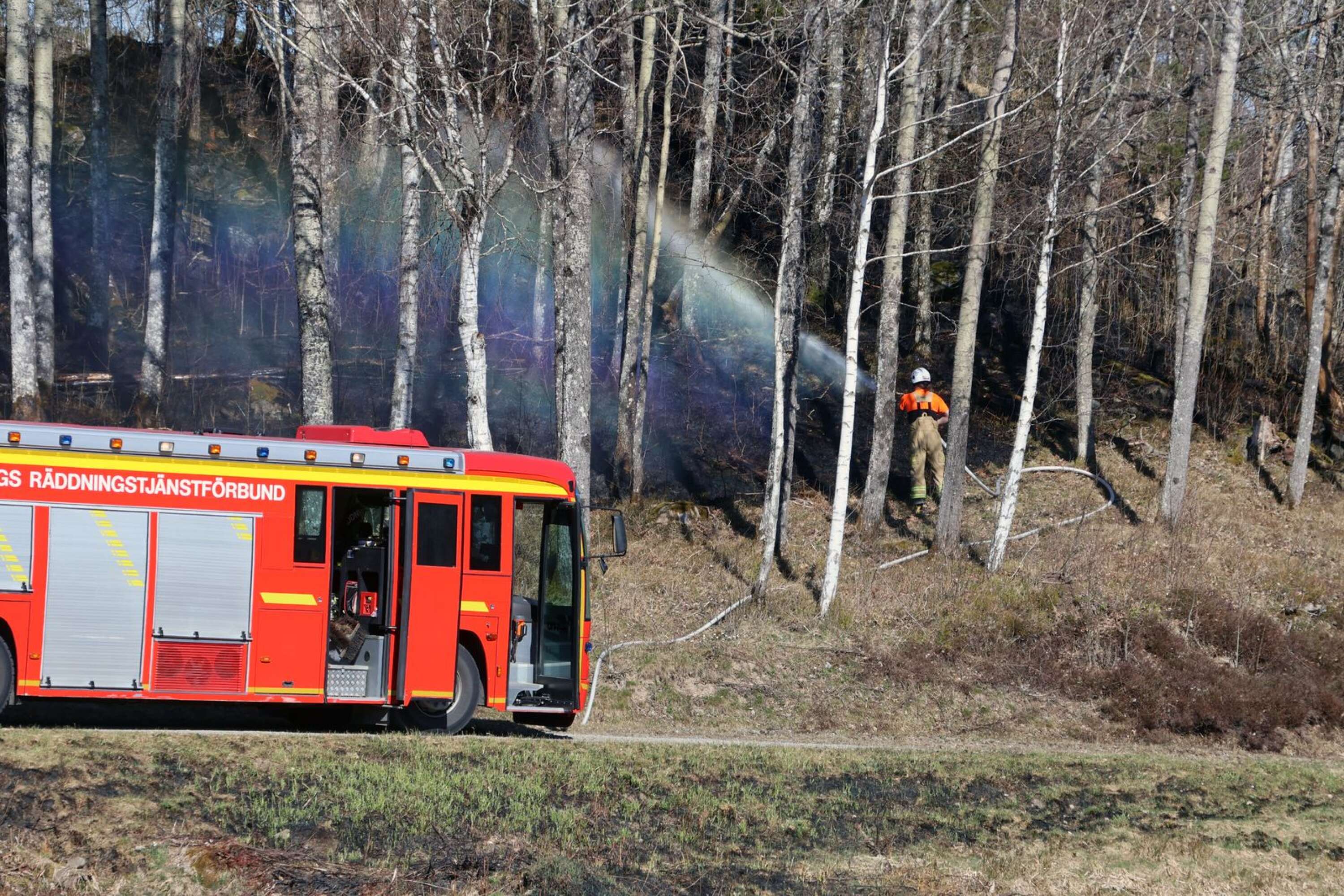 Redan i april brann det på ett hundra meter stort område i Stigen. 