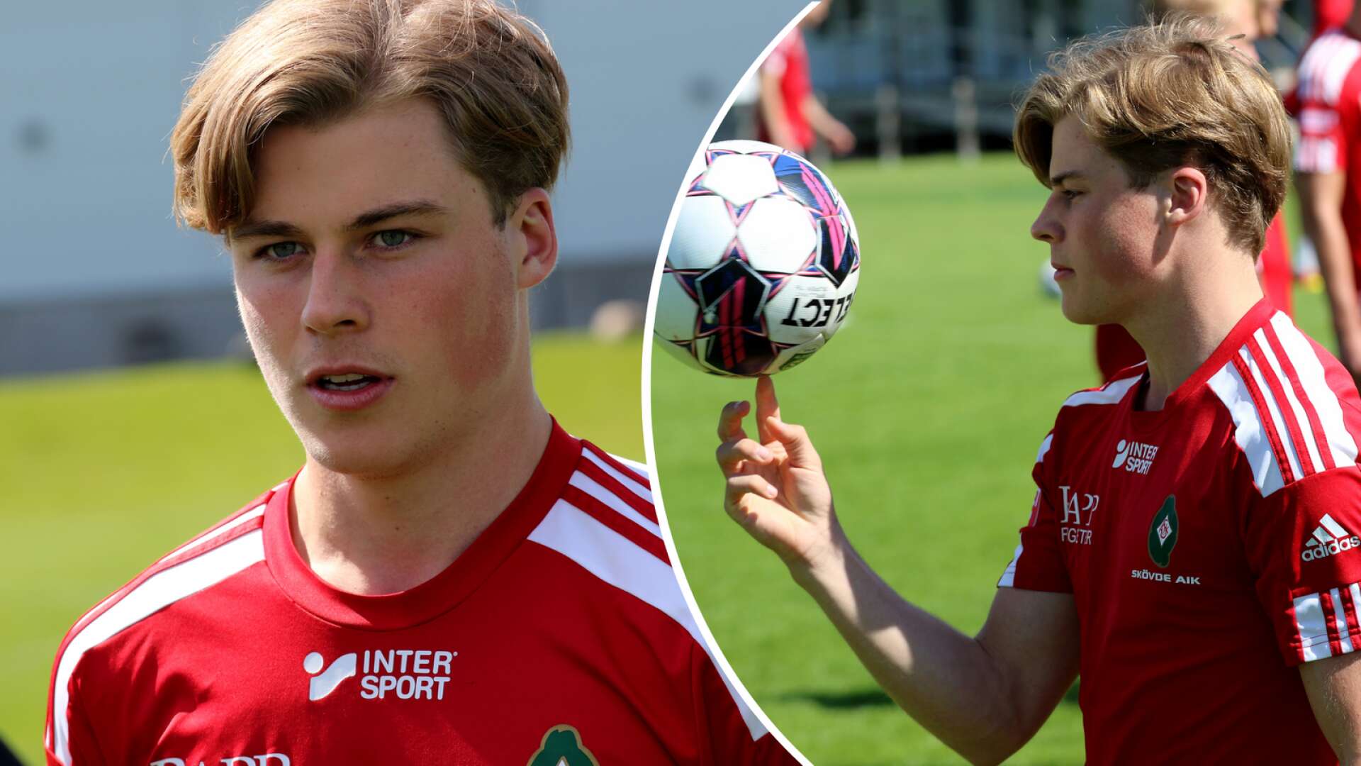 Skövde AIK:s Linus Mattsson tog nyligen studenten i Stockholm. Nu är det fullt fokus på enbart fotbollen för mittfältaren. 18-åringen dras med en skada men hoppas snart vara tillbaka på planen igen.