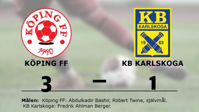 Köping FF vann mot KB Karlskoga