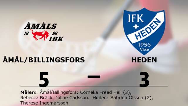 Åmåls IBK/Billingsfors IBK vann mot IFK Heden