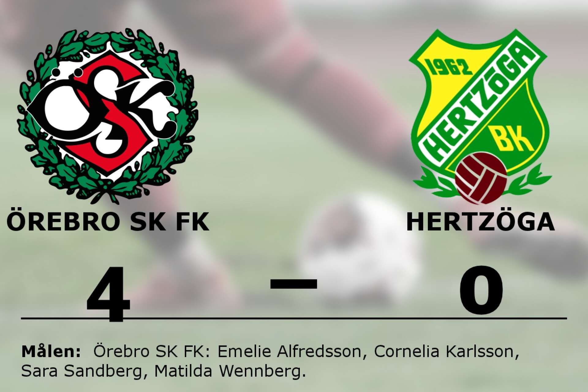 Örebro SK FK vann mot Hertzöga BK
