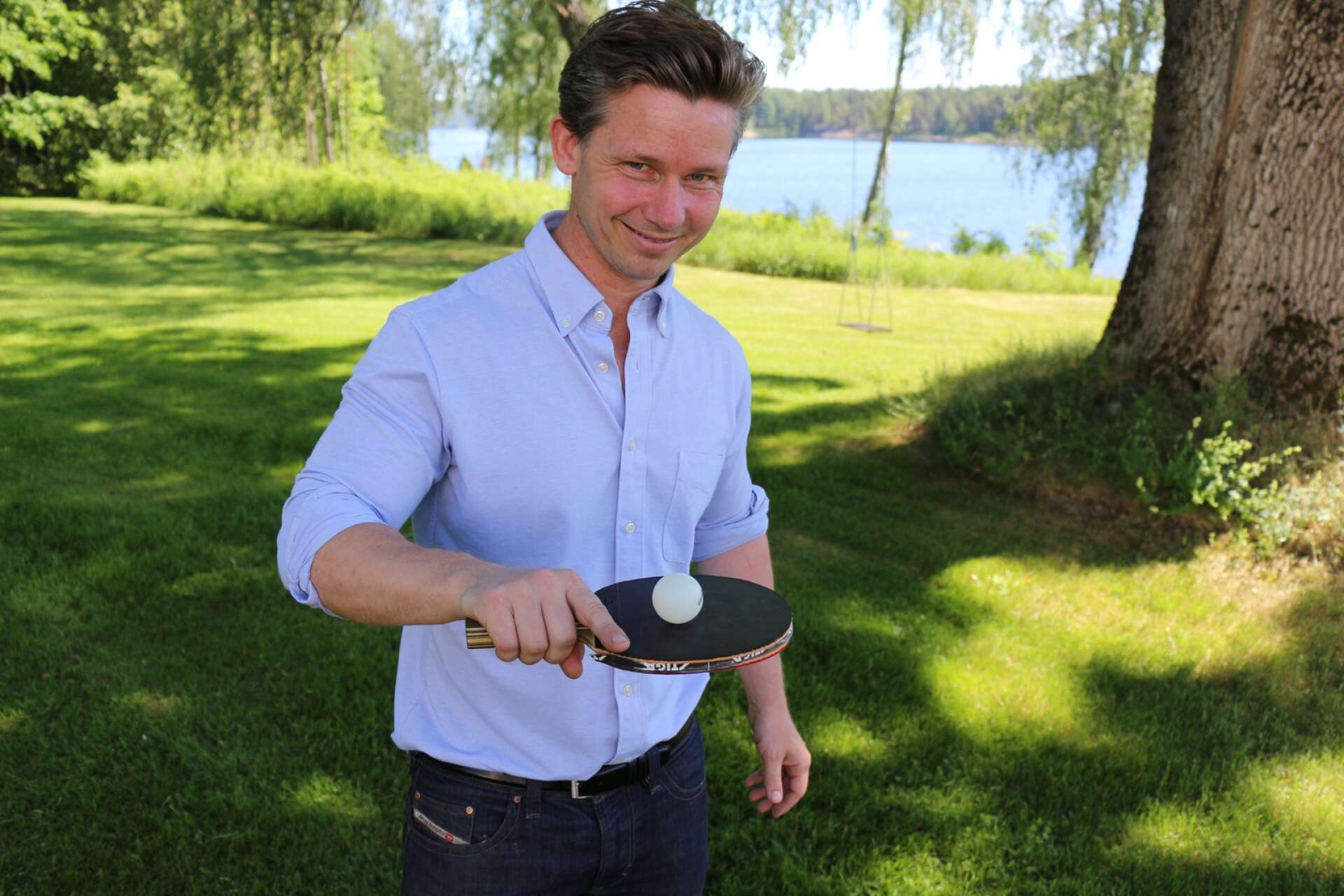 Pål Jonson spelar bordtennis i division 3 med Bortans IK i Gunnarskog. Arkivbild