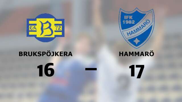 HK Brukspôjkera förlorade mot IFK Hammarö