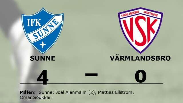 IFK Sunne vann mot Värmlandsbro SK