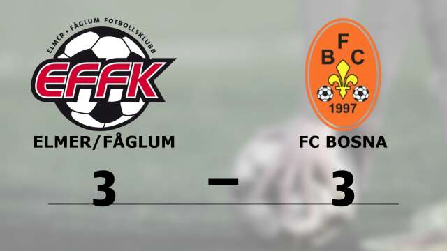 Elmer/Fåglums FK spelade lika mot FC Bosna