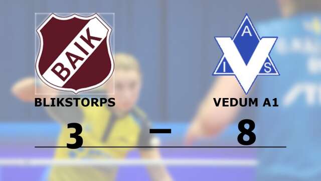 Blikstorps AIK förlorade mot Vedums AIS