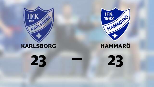 IFK Karlsborg spelade lika mot IFK Hammarö