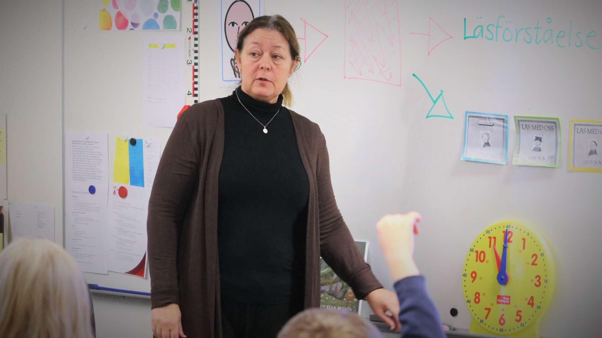 Läraren Annette Skogh började jobba på skolan 2008. Hon har trivts bra i modulerna men ser nu fram emot de möjligheter den nya skolan ger. 