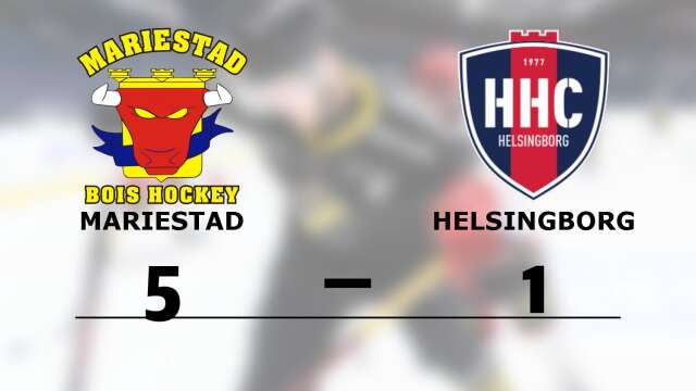 Mariestad Bois junior vann mot Helsingborgs HC
