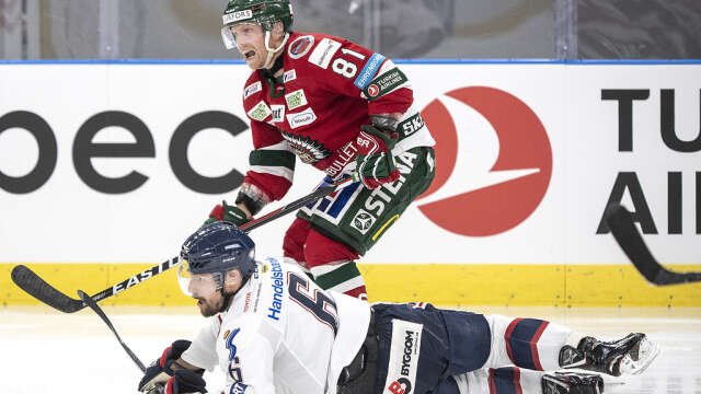 Frölundas Ryan Lasch under torsdagens ishockeymatch i SHL mellan Frölunda och Linköping i Scandinavium inför 8 549 åskådare.