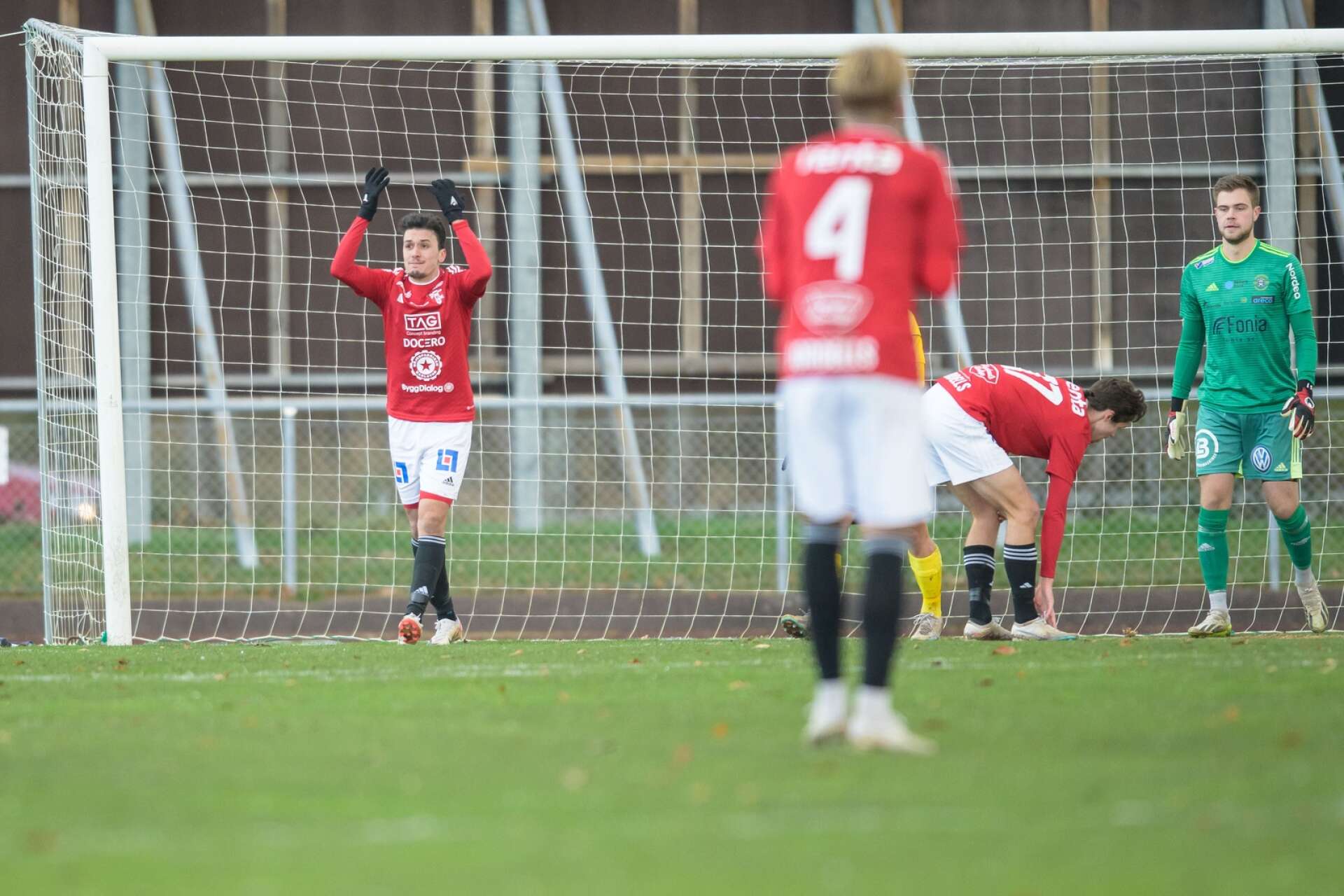 FBK Karlstad med Haytham Chebil förlorade kvalmötet med Ängelholm efter 1–1 i returen på Ängelholms IP.