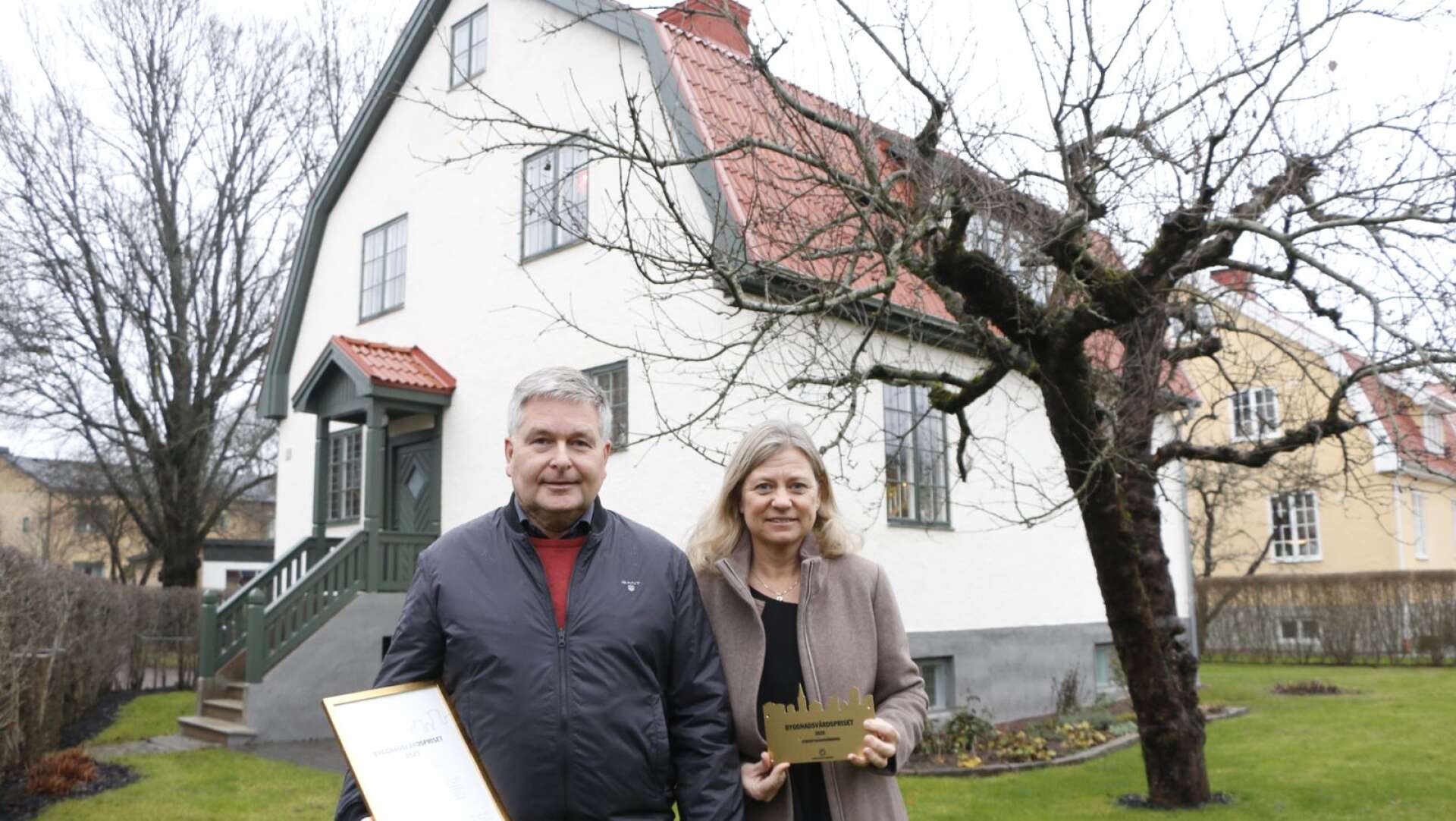 Tomas och Tina Elander har utsetts till mottagare av Karlstads kommuns byggnadsvårdspris 2020.