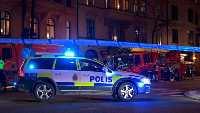 Polisen fick rycka ut till Bergsgatan eftersom det kom larm om en brand.