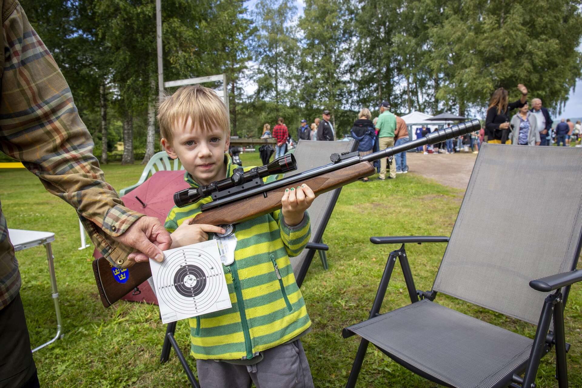  Sexårige Elton Karlsson visade en dold talang.