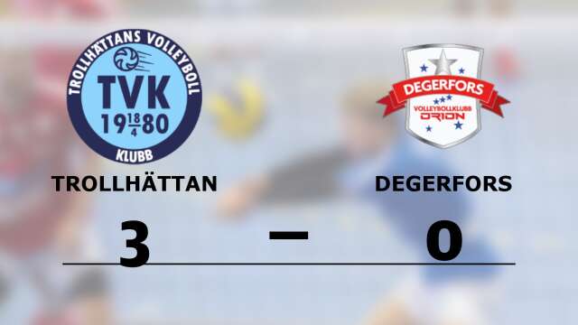 Trollhättans VK vann mot Degerfors Volley Orion
