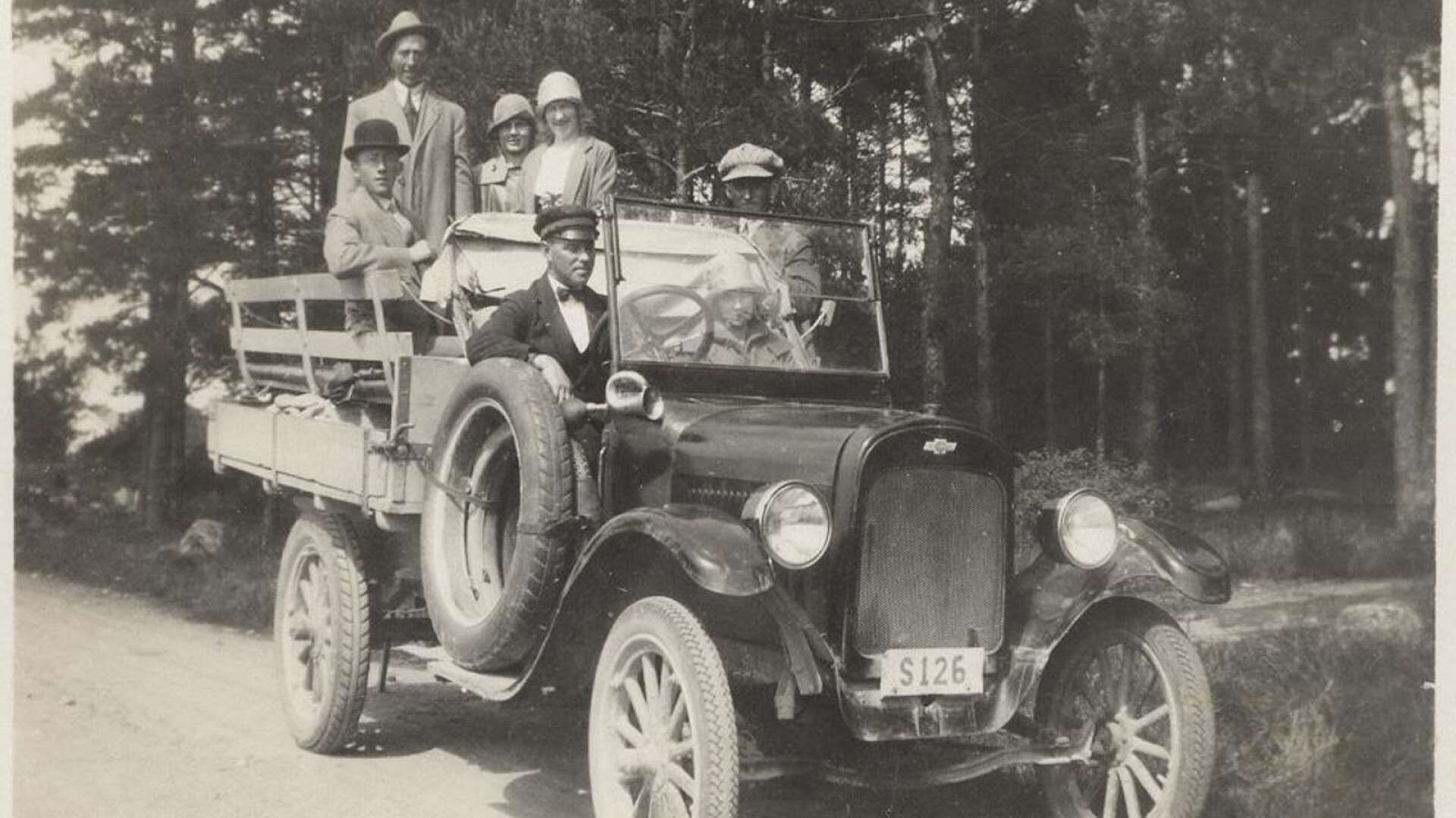 Lastbil från 1923 med Evert Andersson.