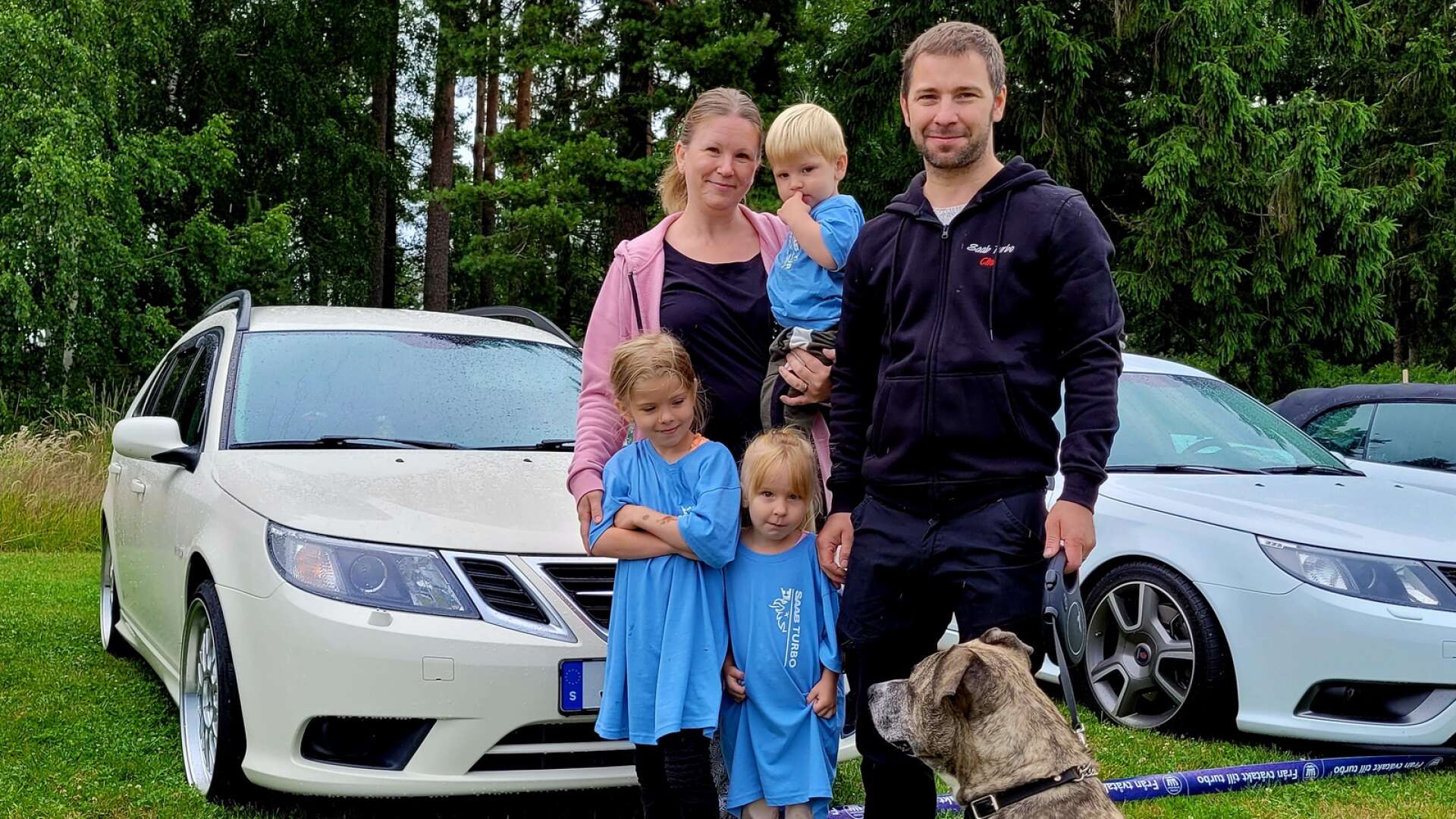 Familjen Bronwaller åkte från Kvänum i sin Saab 9-3 sportcombi. Den perfekta familjebilen enligt dem.